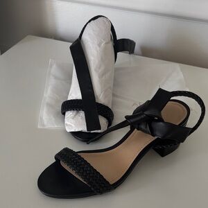 Arezzo Black Braided Women's Heels